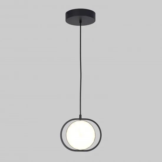Q27243-BK.jpg Lampara colgante decorativa de led integrado acabado en color negro mate