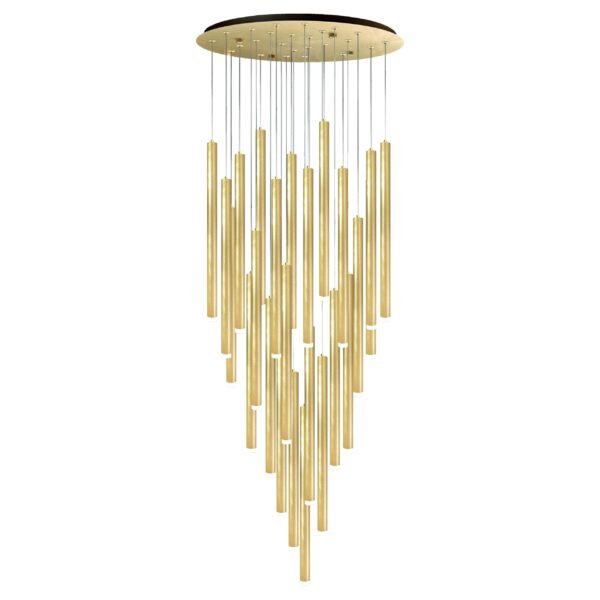 Lampara colgante 25 lamparas  en color oro