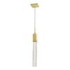 Lámpara colgante 1 luz led de aluminio y cristal claro Soho Q33021