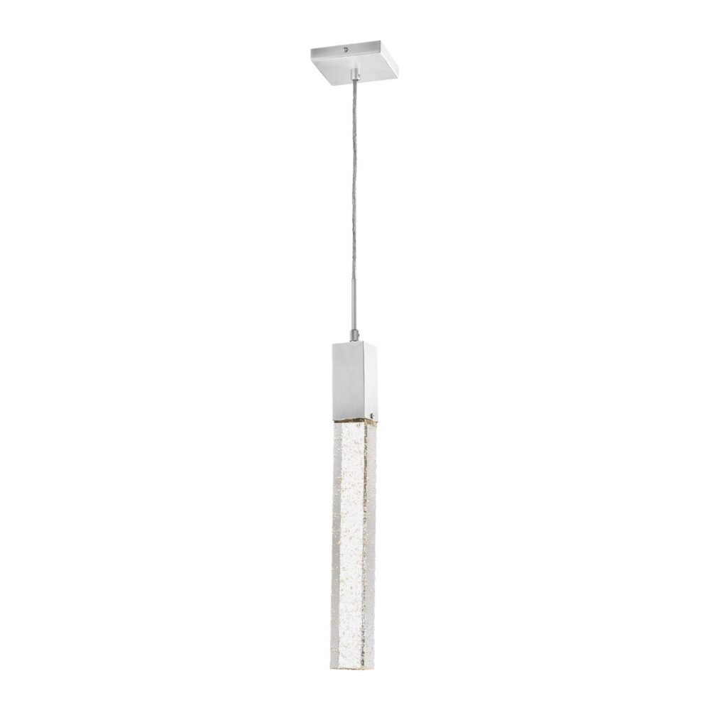 Lámpara colgante 1 luz led de aluminio y cristal claro Soho Q33021
