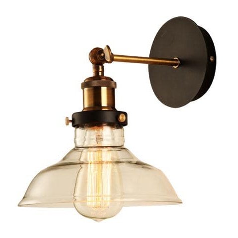 Q33135-SM-550x550px.jpg Lampara de pared vintage acabado en color negro mate base de cobre y cristal humo
