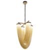 Lámpara colgante 4 luces led con cuerpo de cadena en acabado oro Othello Q38004-GD