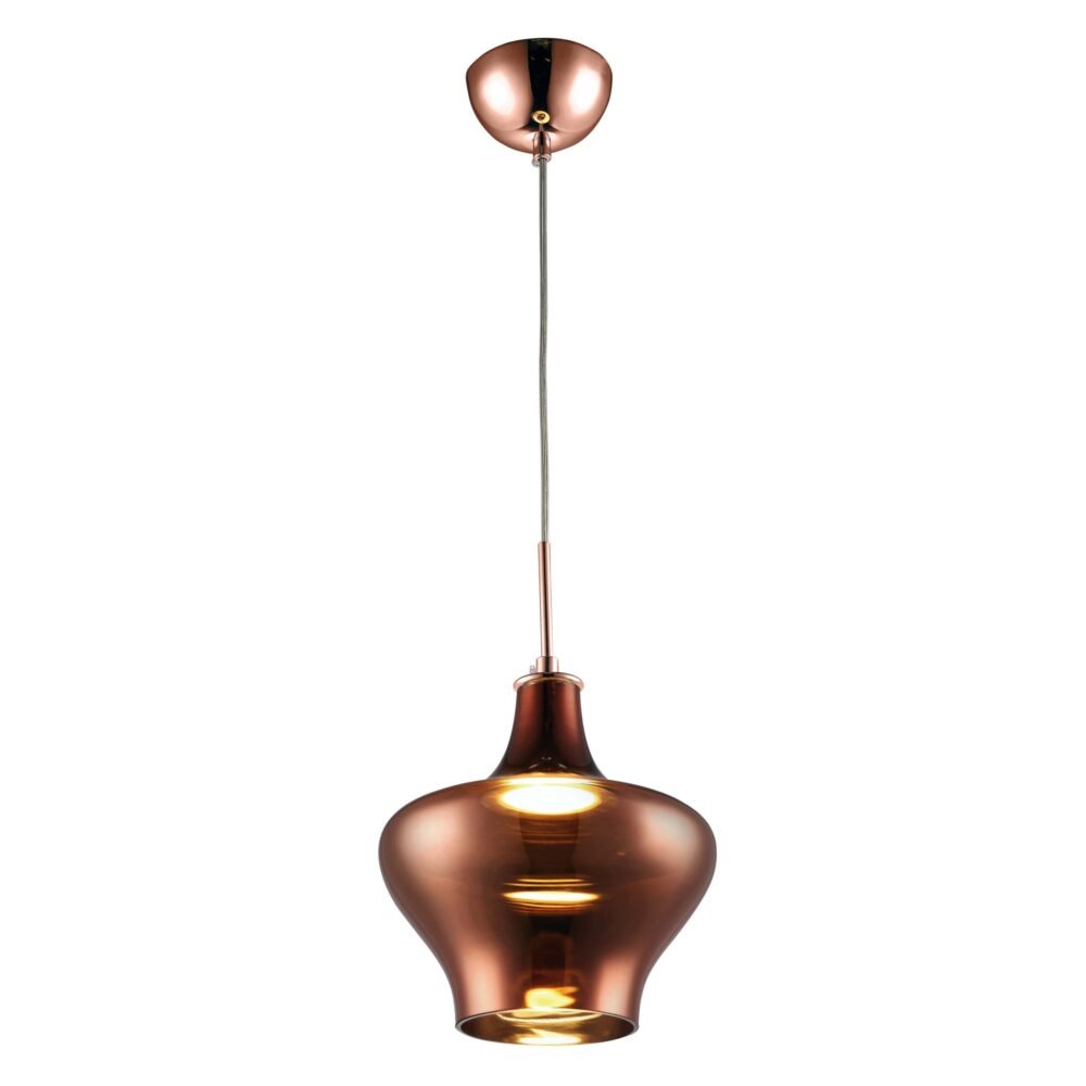 Lámpara colgante 1 luz led integrado con cuerpo de cristal Viena Q41885