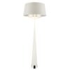 Q47074-WH.jpg Lampara de piso color blanco con pantalla de tela blanca y plata en el interior