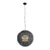 Q48074-BK-550x550px.jpg Lámpara colgante 1 luz esfera pentagonal de metal Core Q48074