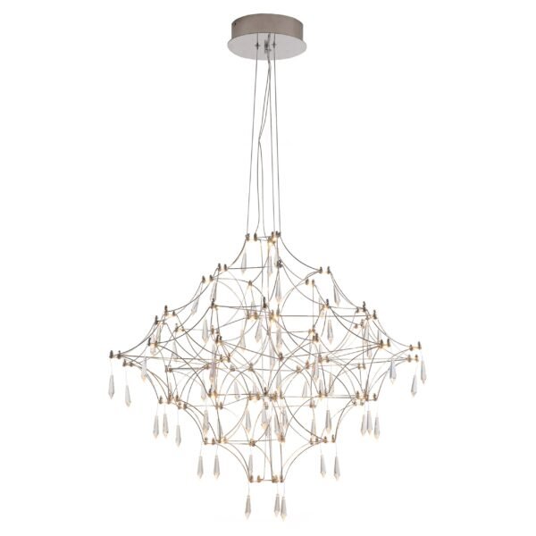Lámpara colgante 66 luces led integrados de aluminio y acrílico Tolouse Q48185