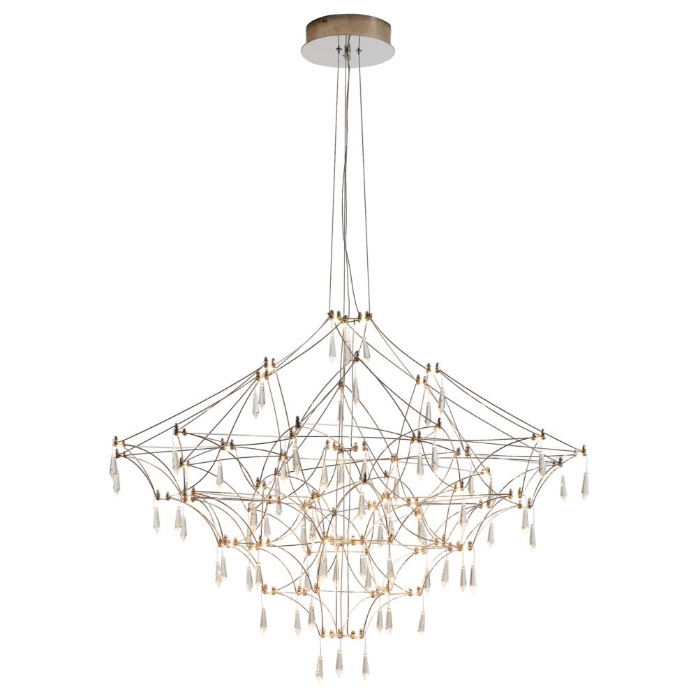 Lámpara colgante 72 luces led integrados de aluminio y acrílico Tolouse Q48186