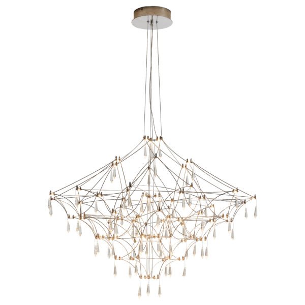 Lámpara colgante 72 luces led integrados de aluminio y acrílico Tolouse Q48186