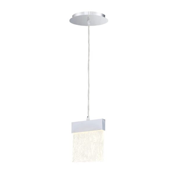 Lámpara colgante 1 luz led integrado con cuerpo de cristal Ice Q68271-CH