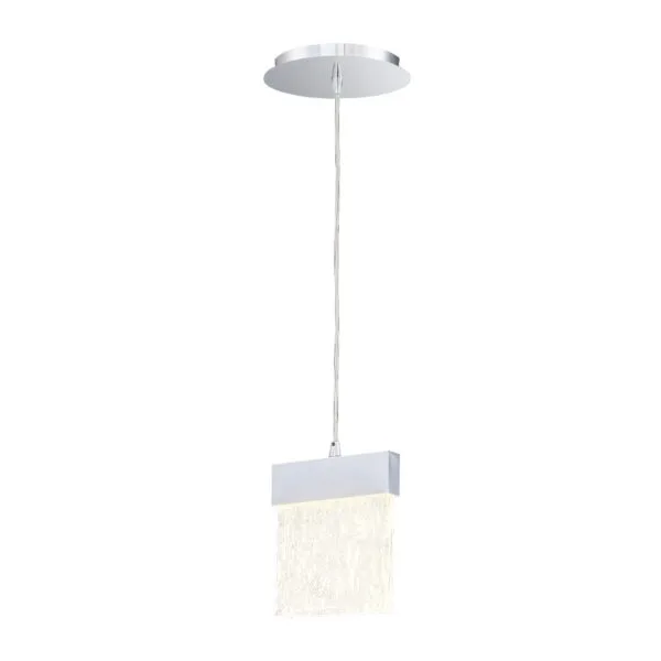 Lámpara colgante 1 luz led integrado con cuerpo de cristal Ice Q68271-CH