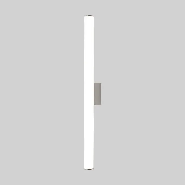 Lampara para baño de led integrado cuerpo de aluminio acabado en cromo