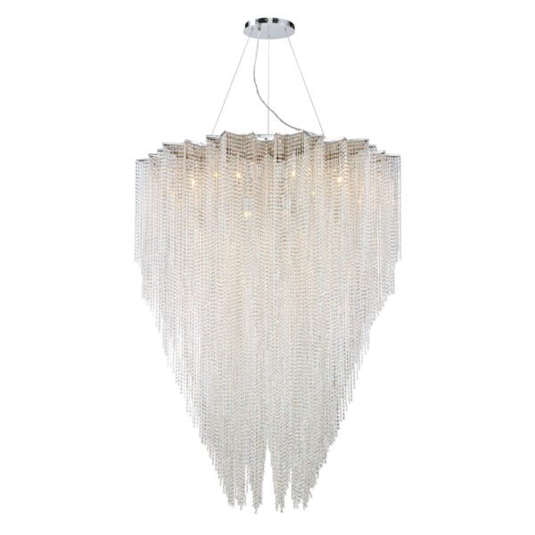 Lampara Cascada colgante decorativa cuerpo de cristal biselado