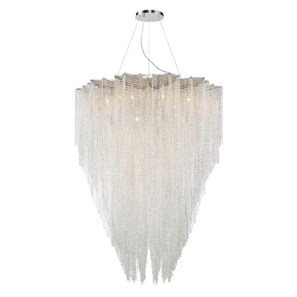 Lampara Cascada colgante decorativa cuerpo de cristal biselado
