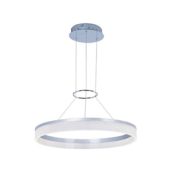 Lámpara colgante 1 aro led de metal en acabado plata mate Saturn E22453-11MS