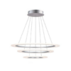 Lámpara colgante 3 aros led de metal en acabado plata mate Saturn E22656-11MS