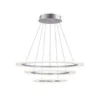 Lámpara colgante 3 aros led de metal en acabado plata mate Saturn E22656-11MS