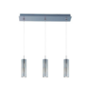 Lámpara colgante 3 luces led tipo cilindro de cristal frosteado Scope E94851-90PC