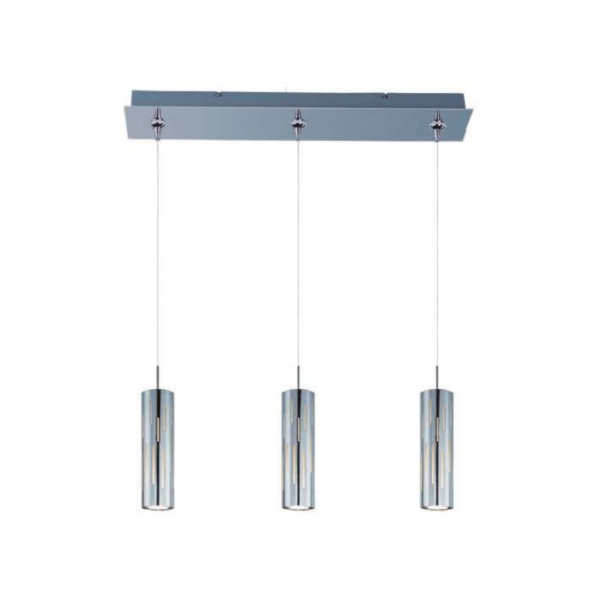 Lámpara colgante 3 luces led tipo cilindro de cristal frosteado Scope E94851-90PC