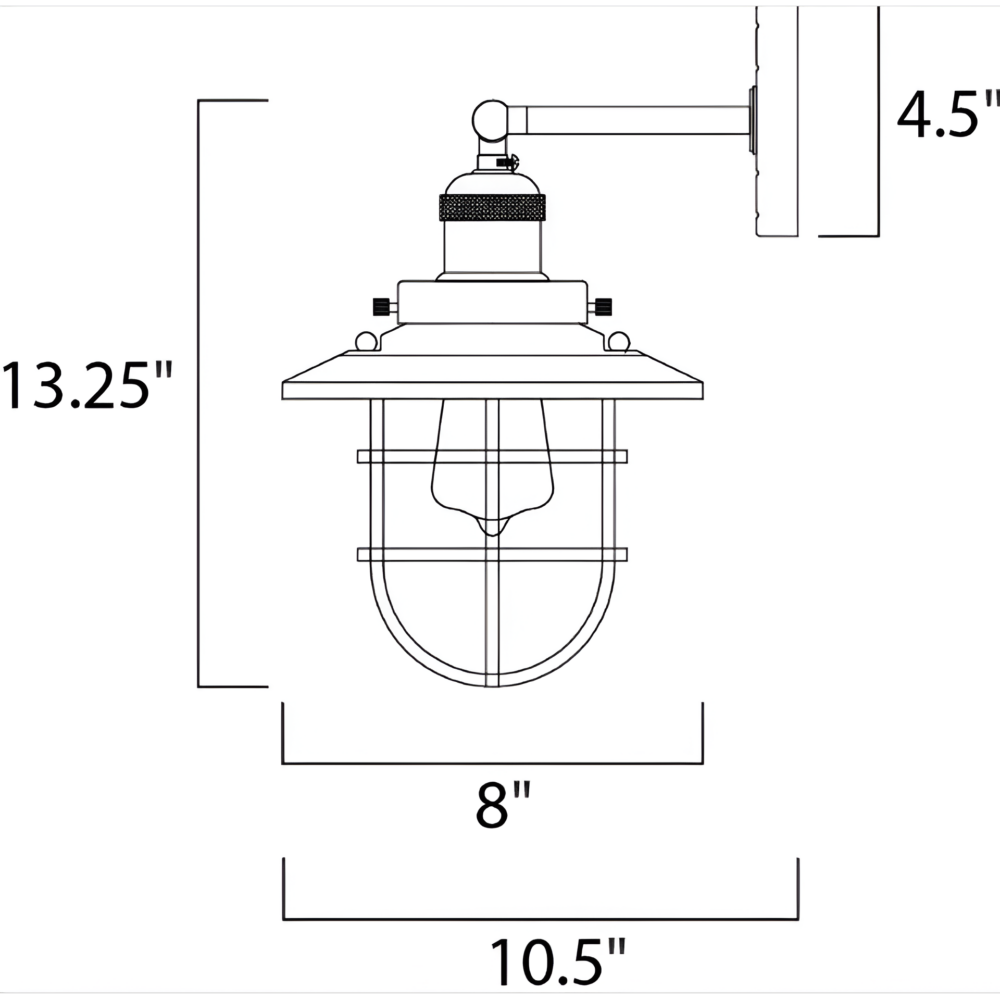 2795c947-9cdd-457f-9125-9d480ae36302 Lámpara para pared 1 luz vintage acabado en Bronce MiniHi-Bay 25070ACP/BUI