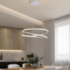 Lampara colgante LED moderno a control remoto con dimer de intensidad y temperatura de color mas 3 cambios de Luz Altura Regulable 124w WINGS