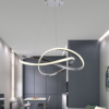 Lampara colgante LED moderno a control remoto con dimer de intensidad y temperatura de color mas 3 cambios de Luz Altura Regulable 130w KNOT