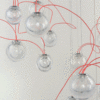 Lámpara colgante 16 luces led de acero con vidrio de burbujas Bobble E20656-91PC