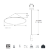 Lámpara led para suspender tipo capsula con pantalla cónica