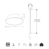 ILUEURPAN363BKIT-modulo-medidas Lámpara led para suspender tipo capsula con pantalla tipo domo