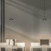 KITILUEURMOD38WWBG-modulo-ambiente Lámpara led para suspender tipo capsula con pantalla plana.
