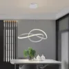 Lampara colgante LED moderno a control remoto con dimer de intensidad y temperatura de color mas 3 cambios de Luz Altura Regulable 130w KNOT