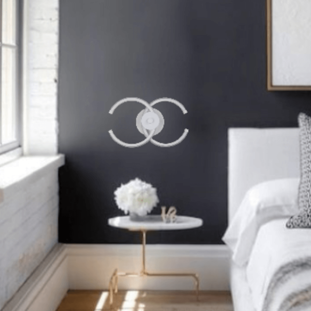 coco blanca 1 lampara para pared LED con diseño moderno con 3 cambios de luz 13W COCO