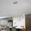 Lampara colgante LED moderno a control remoto con dimer de intensidad y temperatura de color mas 3 cambios de Luz Altura Regulable 124w COSMOS