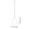 Lámpara colgante 1 luz led integrado con cuerpo de cristal Viena Q41886