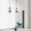 Lámpara colgante 1 luz led integrado con cuerpo de cristal Viena Q41886