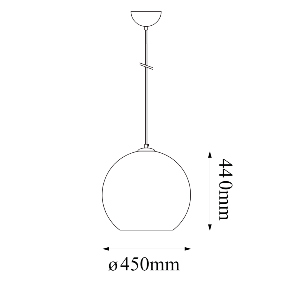 lampara-colgante-color-cromo-solar-Q20645-CH medidas Lámpara colgante 1 luz tipo esfera cuerpo de cristal en cromo y bronce Solar Q20645