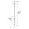 Lámpara colgante 1 luz led de acero y vidrio burbuja acabado cromo pulido Fizz IV E22771-91PC
