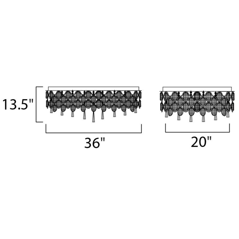 Lámpara para techo 23 luces para empotrar con cristales biselados Jewel 39928BCPC