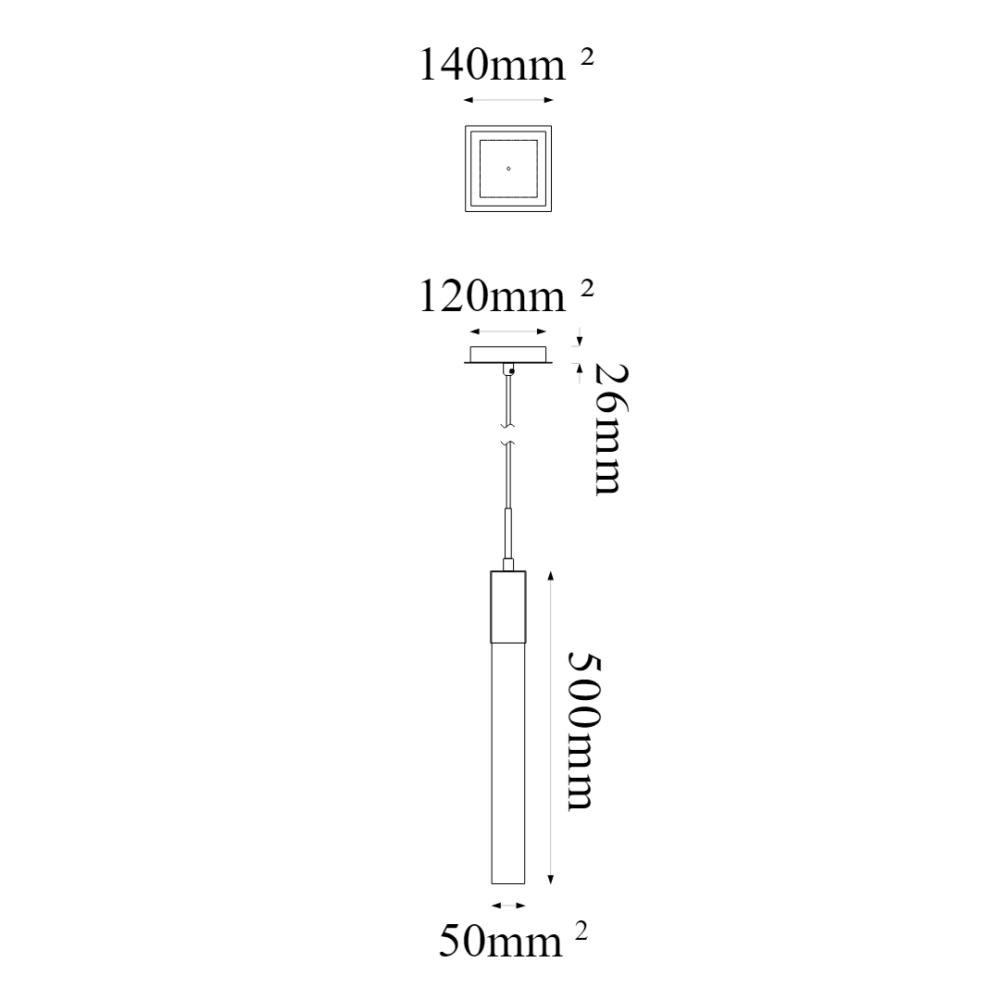 Lámpara colgante 1 luz led de aluminio y cristal claro Soho Q33021