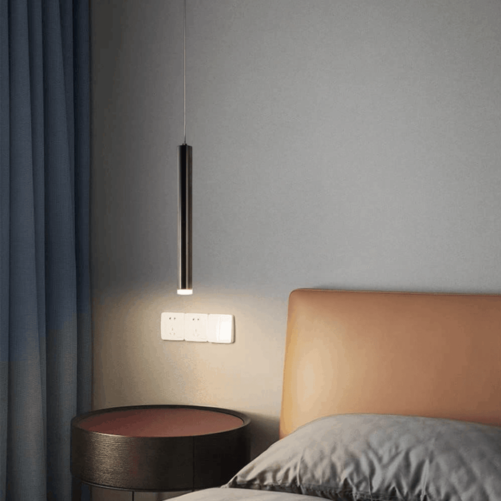 Lámpara colgante 1 luz led diferentes acabados negro, cromo y oro Minha Q30451
