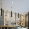 Lámpara colgante 1 luz led diferentes acabados negro, cromo y oro Minha Q30151
