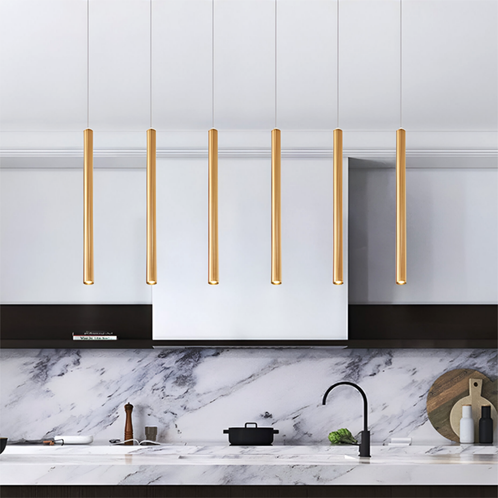 Lámpara colgante 1 luz led diferentes acabados negro, cromo y oro Minha Q30151