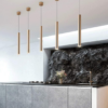 Lámpara colgante 1 luz led diferentes acabados negro, cromo y oro Minha Q30451
