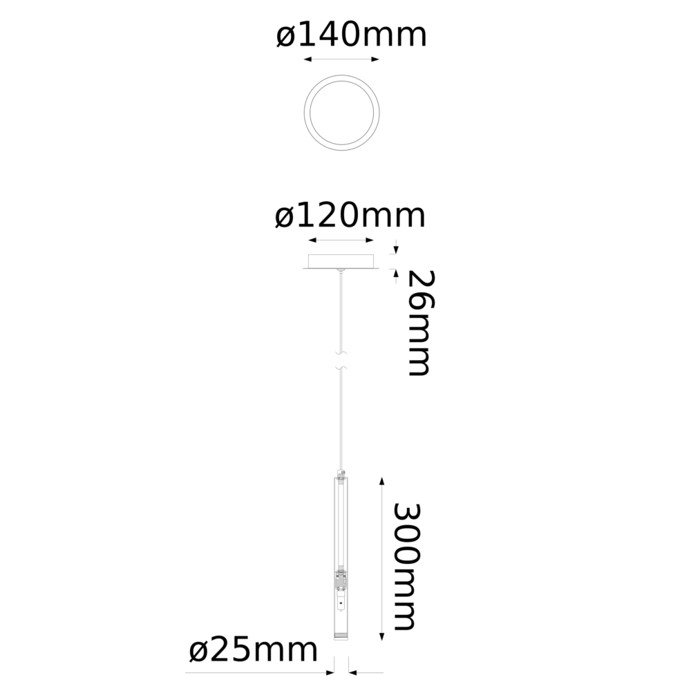Lámpara colgante 1 luz led diferentes acabados negro, cromo y oro Minha Q30451