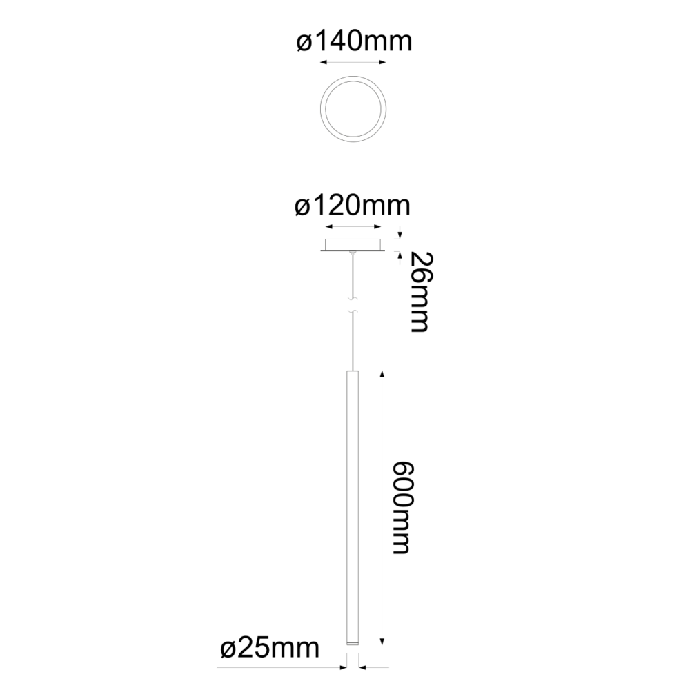 Lámpara colgante 1 luz led diferentes acabados negro, cromo y oro Minha Q30551