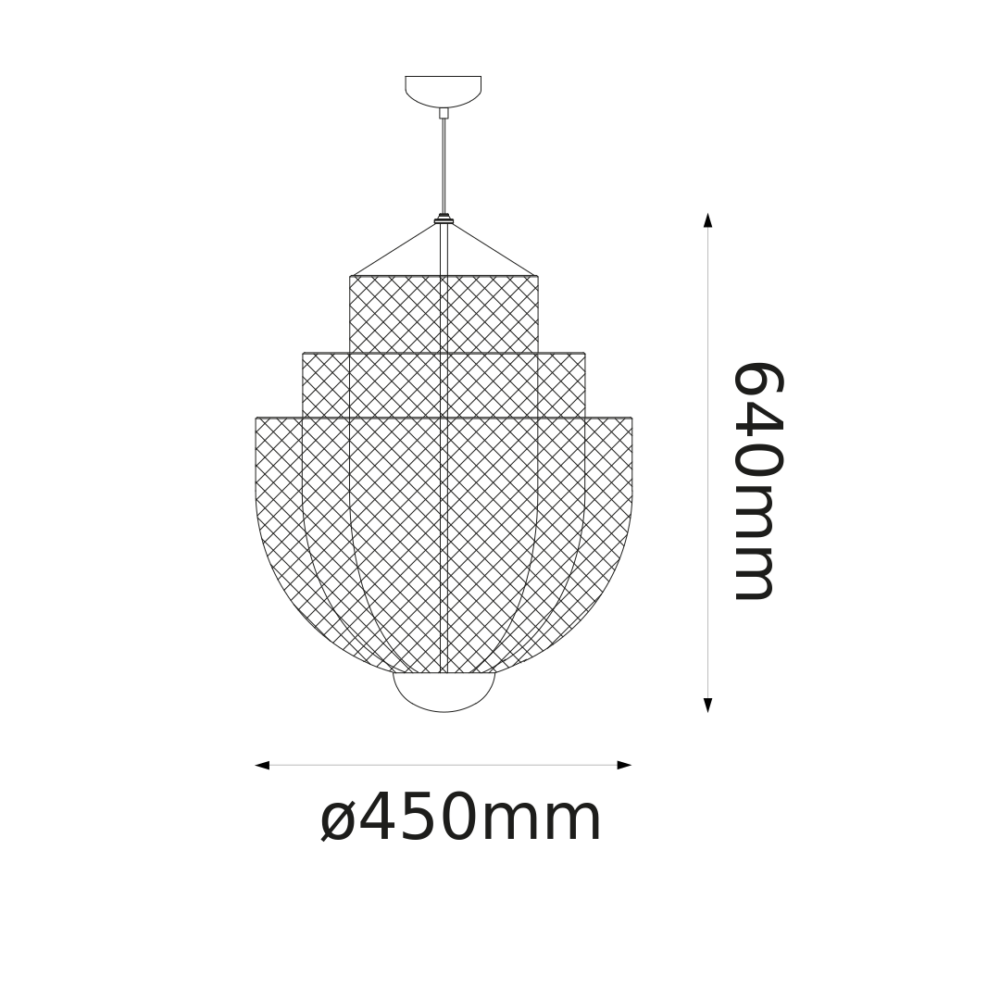 Lámpara colgante 2 luces led integrados de metal Cloe Q48166