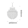 Lámpara colgante 2 luces led integrados de metal Cloe Q48166
