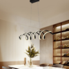 Lampara colgante LED moderno a control remoto con dimer de intensidad y temperatura de color mas 3 cambios de Luz Altura Regulable 124w COSMOS