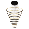 LAMPARA-LED-COLGANTE-COLOR-NEGRO-DE-DOBLE-ALTURA-CON-10-AROS-ALFA-9869-LUXICA LAMPARA-LED-COLGANTE-COLOR-NEGRO-DE-DOBLE-ALTURA-CON-10-AROS-ALFA-9869-LUXICA