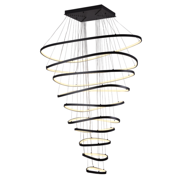 LAMPARA-LED-COLGANTE-COLOR-NEGRO-DE-DOBLE-ALTURA-CON-10-AROS-STONE-9870-LUXICA