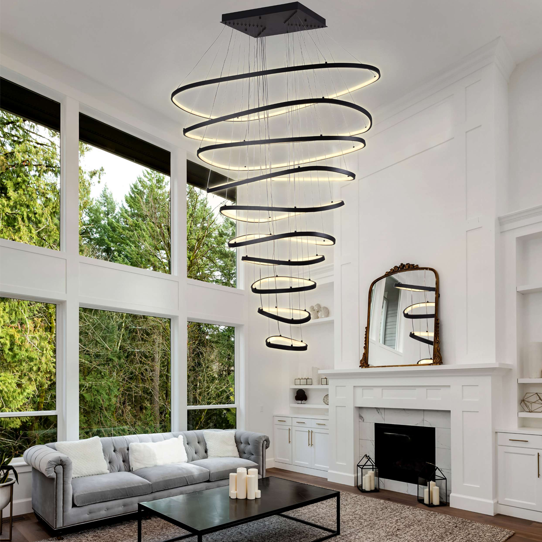 LAMPARA-LED-COLGANTE-COLOR-NEGRO-DE-DOBLE-ALTURA-CON-10-AROS-STONE-9870-LUXICA-AMBIENTE